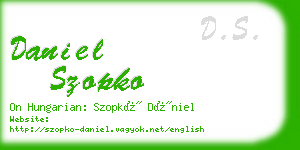daniel szopko business card