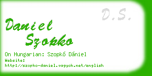 daniel szopko business card